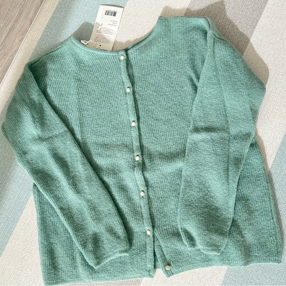 *reserved* BNWT Sezane Gaspard Cardigan in Celadon (Size Small) - Picture 2 of 9